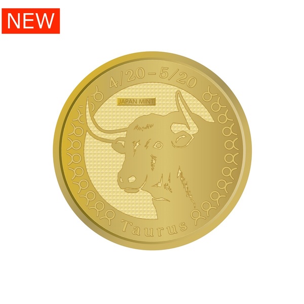 純金メダル-星座-コレクション（牡牛座）