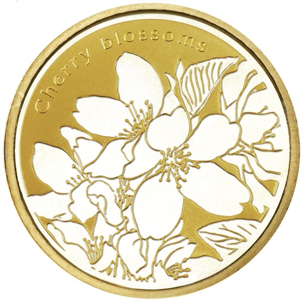 純金メダル－植物－コレクション（桜花）