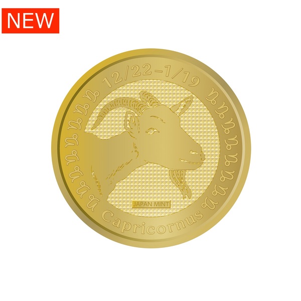 純金メダル-星座-コレクション（山羊座）